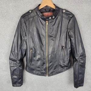 Miss London Black Leather Jacket